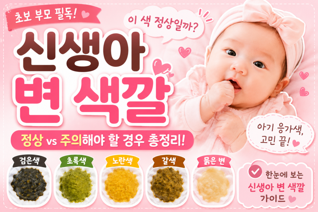신생아 녹변 정상일까? 신생아 변색깔 총정리